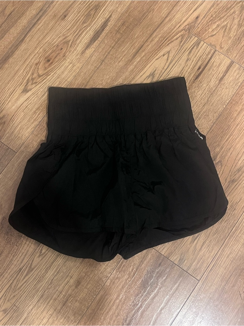 Free People Black High-Waist Athletic Shorts